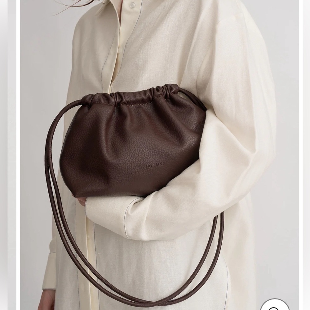 NWT Brie Léon Alma Bag in Chocolate Nappa